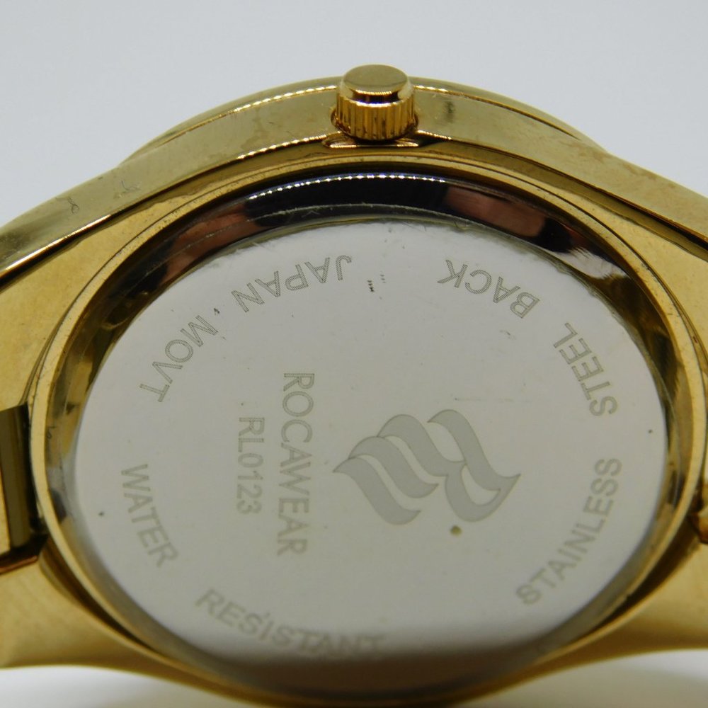 Rocawear RL0123 Two Tone Quartz Analog Women's Watch Sz. 6 1/4" New Battery - Picture 6 of 10